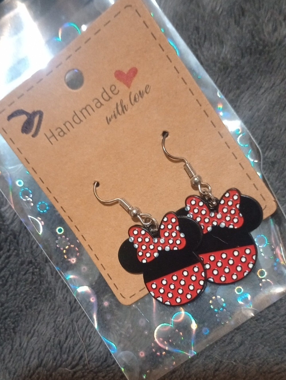 $8 Each Or Bundle 5/$20 Handmade Kids Minnie Mouse-Style Earrings